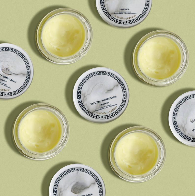 Grass-Fed Tallow and Honey Balm with Essential Oils for Dry and Sensitive Skin