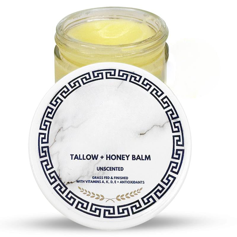 Grass-Fed Tallow and Honey Balm with Essential Oils for Dry and Sensitive Skin