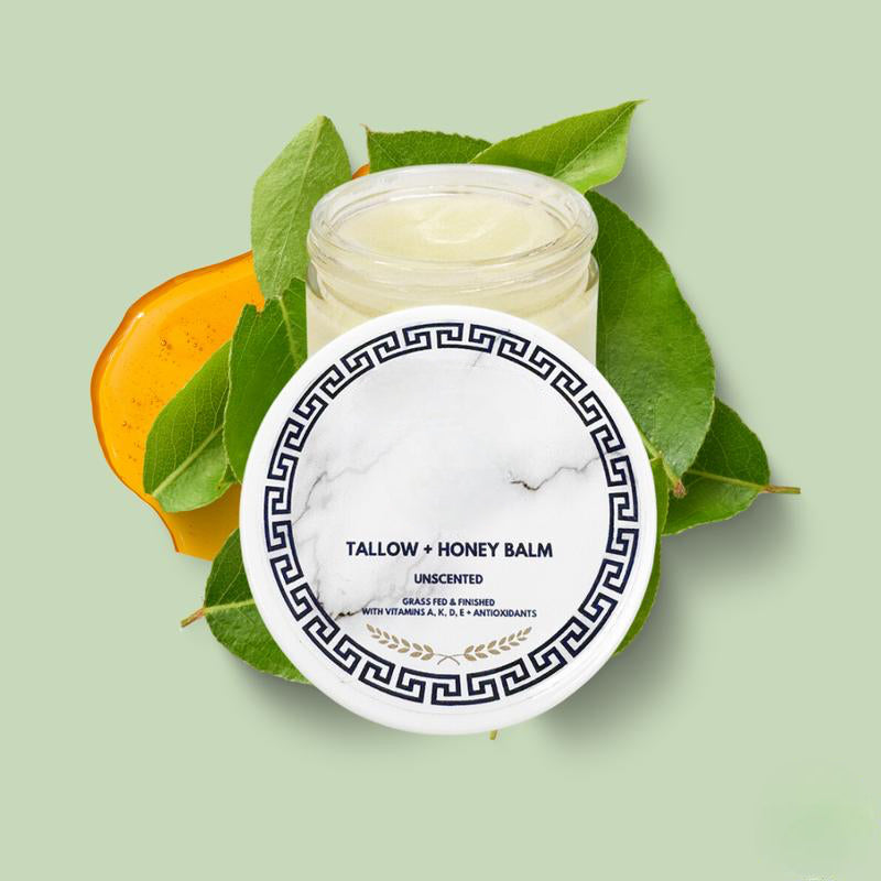 Grass-Fed Tallow and Honey Balm with Essential Oils for Dry and Sensitive Skin